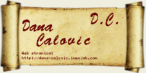 Dana Ćalović vizit kartica